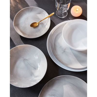 Đĩa sâu thủy tinh Luminarc Diwali Granit Marble 20cm kháng vỡ, chịu nhiệt - 1 cái - P9835