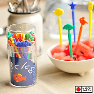 Hộp 20 tăm xiên trái cây hình cá biển Pick - Hàng nội địa Nhật Bản | Made in Japan