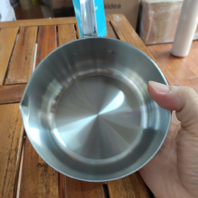 Quánh Inox 316 đúc nguyên khối Hàn Quốc size 12cm đáy từ, có miệng rót bảo hành 5 năm