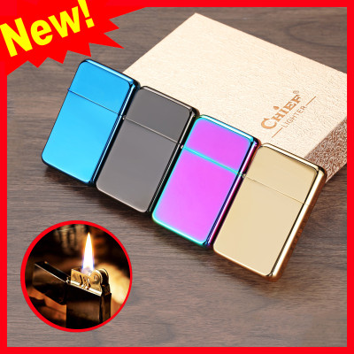 Vỏ Hột Quẹt Bật Lửa Xăng Đá Chief CF-003 Thiết Kế Mang Đậm Phong Cách Châu Âu Cao Cấp Đẹp Độc Lạ - Dùng Xăng Bấc Đá