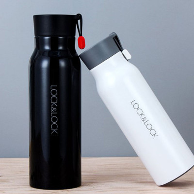 Bình Giữ Nhiệt Thép Không Gỉ Lock&Lock Name Tumbler LHC4125 (500ml) - Hàng Chính Hãng, Chất Liệu Thép Không Gỉ, Giữ Nhiệt Nong và Lạnh Tốt - Tặng Kèm Ống Hút Inox Và Cọ Rửa Ống Hút