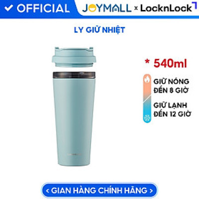 Bình giữ nhiệt LocknLock New Clip Tumbler màu xanh da trời LHC4279SBLU 540ml, Hàng chính hãng, có 2 nắp thay thế - JoyMall