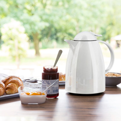 Bình giữ nhiệt Emsa AUBERGE Isolierkanne Quick Tip Weiß 1,5 L màu trắng Hàng chính hãng