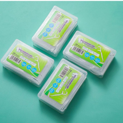 Phụ kiện nhà bếp phòng ăn _ Set  hộp 50 cây tăm chỉ nha khoa , an toàn dễ sử dụng 