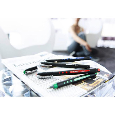 Bút ký STABILO bl@ck M 1.0mm BLKM (Xanh biển, Đen, Đỏ, Xanh lá, Tím, Xanh nhạt) - Xanh biển