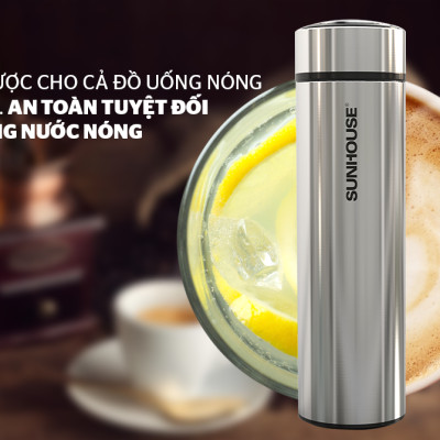 Bình giữ nhiệt inox 304 Sunhouse 450ml KS-TU450I