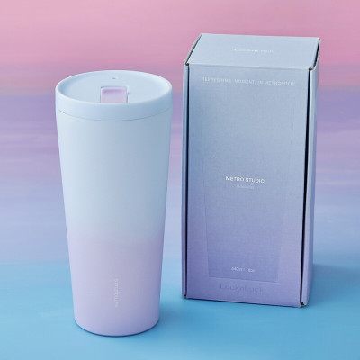 Bình giữ nhiệt LocknLock New Clip Tumbler màu tím LHC4279VOL 540ml, Hàng chính hãng, có 2 nắp thay thế - JoyMall