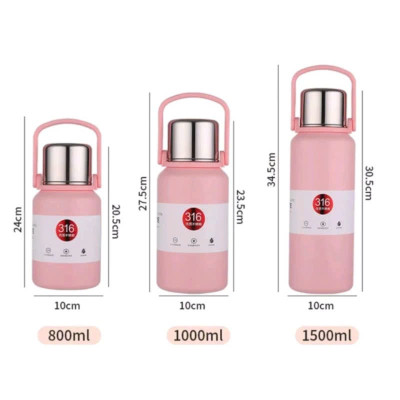 Bình Giữ Nhiệt Boss Chất Liệu Inox 316 Cao Cấp Nắp Kèm Cốc Có Tấm Lọc Trà, Tay Cầm Tiện Lợi Dung Ticsh 800-1000-1500ml - Hàng Chính Hãng MINIIN