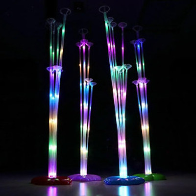 Trụ 7 cành gắn bóng bay có đèn galaxy phát sáng - Trang trí sinh nhật, tiệc