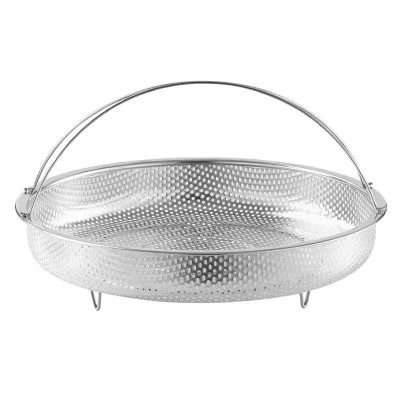 Khay Hấp Thức Ăn Inox 22.5Cm Có Quai Xách Kèm Chân Đế Đa Năng