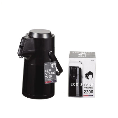 Combo phích giữ nhiệt Pearl Metal Air Pot + cốc uống nước có nắp Inomata 360ml - nội địa Nhật Bản