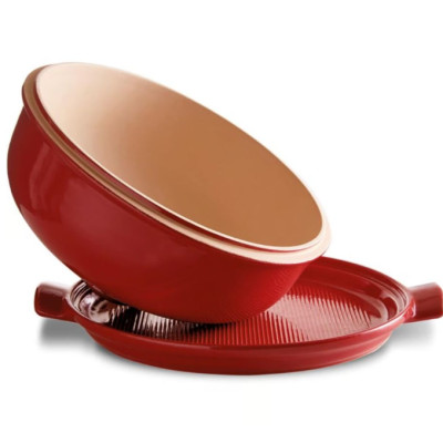 Thố Nướng Bánh Mì Có Nắp Emile Henry EH349108 34×28,5×16,5cm Màu Đỏ Burgundy Hàng chính hãng