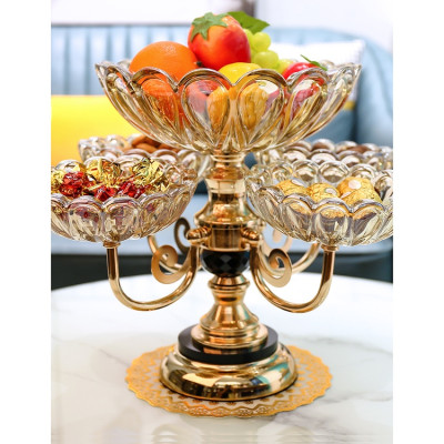 Khay Mứt Tết Pha Lê Trong Suốt, Xoay 360 Độ Cao Cấp Phong Cách Châu Âu Trang Trí Ngày Tết - Hộp Đựng Bánh Kẹo - Hàng Loại 1 - Chính Hãng MINIIN