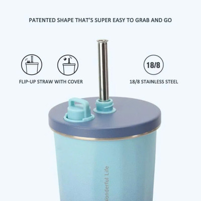 Cốc ly giữ nhiệt TYESO TS-8848A 600ml  bằng thép không gỉ 304  Chống tràn & Giữ nhiệt 12 tiếng