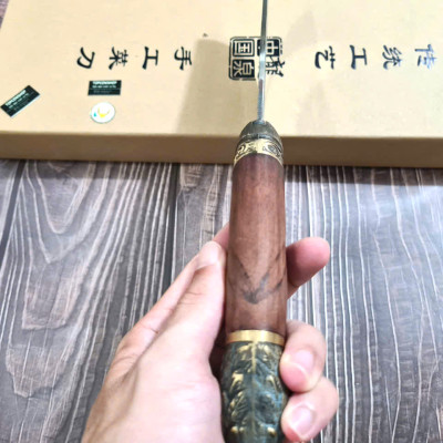 DAO BẾP - DAO THÁI CHẶT HOA VĂN HỔ MÃ A4 DT150 NT topcomshop vn