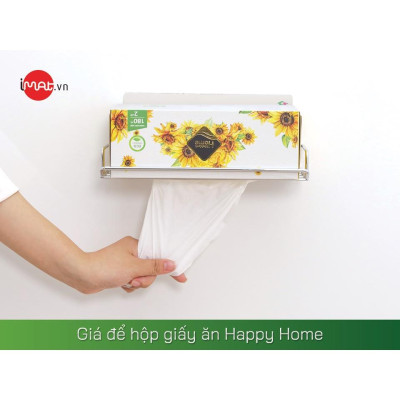 iMat Giá để hộp giấy ăn chịu tải 15kg, bóc dính nhiều lần