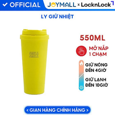 Ly giữ nhiệt LocknLock Retro Pop Tumbler 550ML LHC3249YEL, Hàng chính hãng, thép không gỉ - JoyMall
