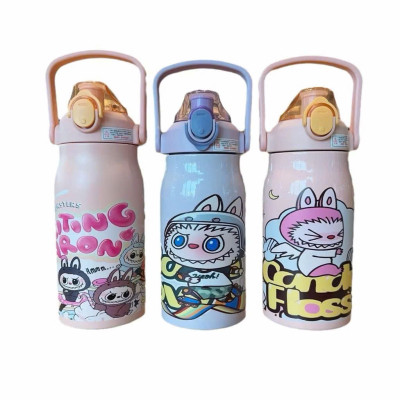 Bình Giữ Nhiệt Hình Thú Inox 316 1000ml Có Quai Xách, Nắp Bật Tiện Lợi - Giữ Nóng Lạnh Lâu Dài - Giao Hoạ Tiết Ngẫu Nhiên - HÀNG CHÍNH HÃNG MINIIN