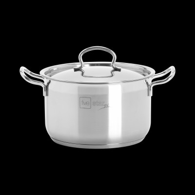 Bộ Nồi inox 304 Và Chảo Chống Dính Inox 430 Bếp Từ 3 Đáy Fivestar 5 Món Nắp inox