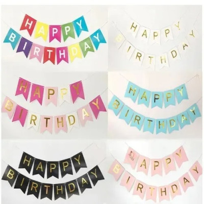 Dây Happy Birthday Đuôi Cá Nhiều Màu