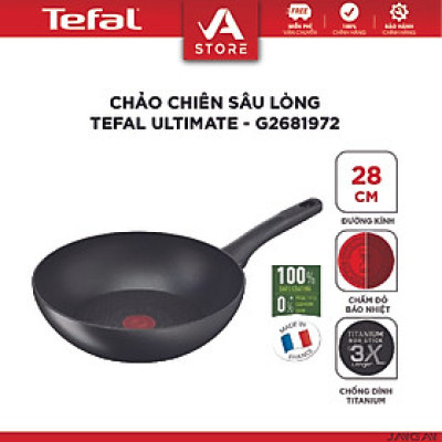 Chảo chiên sâu lồng Tefal Ultimate 28cm G2681972 - Hàng Chính Hãng