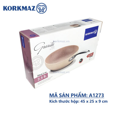 Chảo chống dính sâu Korkmaz Granita 24cm - 2.5 lít