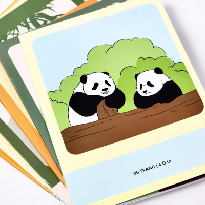 Tập Học Sinh Fluffy Panda - Miền Nam - 4 Ô Ly - 96 Trang 80gsm - The Sun 02