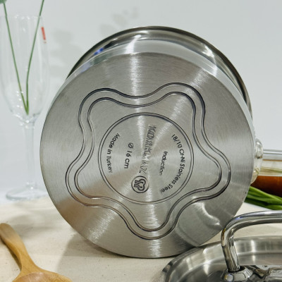 Nồi Quánh inox cao cấp Korkmaz Proline 2 lít có nắp - A1157 - Hàng chính hãng
