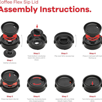 Phụ kiện nắp bình giữ nhiệt Hydro Flask Wide Mouth Flex Sip Lid