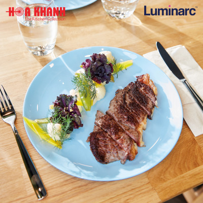 Đĩa Thủy Tinh Luminarc Diwali Light Blue 27cm kháng vỡ, chịu nhiệt - 1 đĩa - P2015