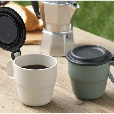 Combo phích giữ nhiệt Pearl Metal Air Pot + cốc uống nước có nắp Inomata 360ml - nội địa Nhật Bản