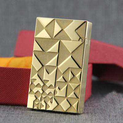 Vỏ Hột Quẹt Bật Lửa Gas Đá Upon D57V Thiết Kế Họa Tiết Hình Khối Độc Đáo - Dùng Gas Đá Cao Cấp