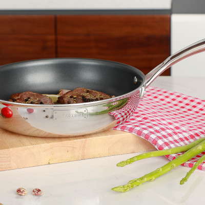 Chảo chống dính Elmich inox cao cấp 2 lớp đáy liền Tri-max size 24cm mã 2353738