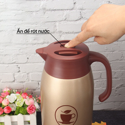 Bình Pha Trà Giữ Nhiệt, Phích Nước Nóng Lạnh 2GOOD B18 1.6 Lít - Bình Ủ Giữ Nhiệt Nóng Lạnh Suốt 24h