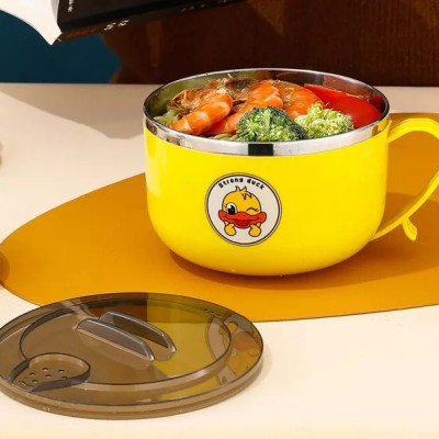 Ca Ăn Mì Có Quai Lõi Inox 2 Lớp Tiện Lợi , Họa Tiết Dễ thương - Hàng Chính Hãng ( Họa Tiết Ngẫu Nhiên)