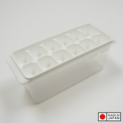 Khay đá Yukipon Cube 12 viên kèm khay trữ đá - Hàng Nội Địa Nhật Bản