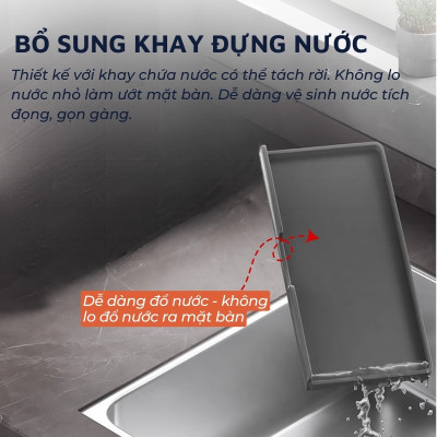 Kệ inox 304 DandiHome đựng dao thớt, đũa đa năng trong nhà bếp