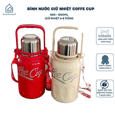 Bình Giữ Nhiệt Coffe Cup Dung Tích ,1200ml 800Ml. Bình Đựng Nước Bằng Chất Liệu Inox 316 Cao Cấp - HÀNG CHÍNH HÃNG MINIIN