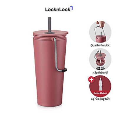 Bình giữ nhiệt có ống hút Lock&Lock Bucket Tumbler with Straw LHC4268 540ml