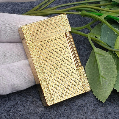 Vỏ Hột Quẹt Bật Lửa Upon D128V Hoa Văn Kẻ Sọc Lưới Cao Cấp Đẹp Độc Lạ  - Dùng Gas Đá