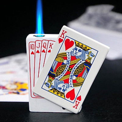 Vỏ Hột Quẹt Bật Lửa Hình Lá Bài K Cơ, Át Cơ Loại Xịn Cầm Chắc Tay