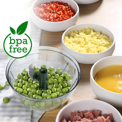 Dụng cụ xay tỏi ớt, thực phẩm Lebenlang LBL3939 lưỡi xay bén, dây rút tiện lợi - hàng chính hãng