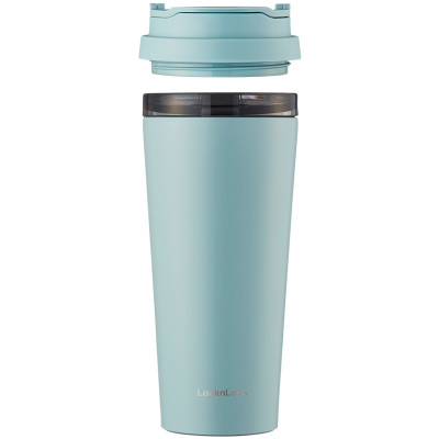 Bình giữ nhiệt LocknLock New Clip Tumbler màu xanh da trời LHC4279SBLU 540ml, Hàng chính hãng, có 2 nắp thay thế - JoyMall