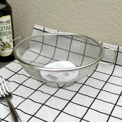Rổ tròn Inox cao cấp Echo có tay cầm tiện dụng φ20cm - Nội địa Nhật 