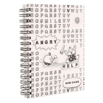 Sổ Lò Xo Khai Trí Stationery Mini Game - Size S - Mẫu 2 - Hình Chữ - Màu Trắng