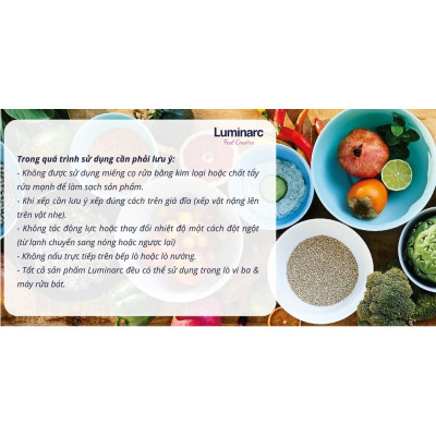 Tô Thủy Tinh Luminarc Diwali Light Turquoise 14,5cm đựng thức ăn, kháng vỡ, cường lực - Bộ 3 cái - P2016