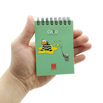 Sổ Lò Xo Oringa A7 Kẻ Ô Vuông 200 Trang 70gsm - Hồng Hà 4173 - Màu Xanh Lá