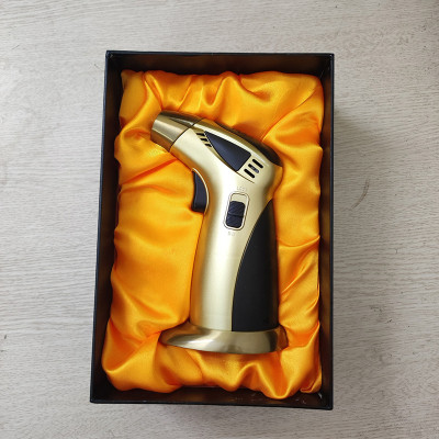 Vỏ Hột Quẹt Bật Lửa Gas Khò 2 Tia Cực Mạnh Honiban Size Đại Để Bàn Có Nút Khóa Gas