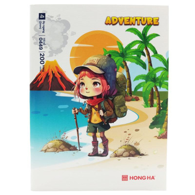 Tập Class Adventure - 4 Ô Ly - 200 Trang 80gsm - Hồng Hà 0449 (Mẫu Bìa Giao Ngẫu Nhiên)