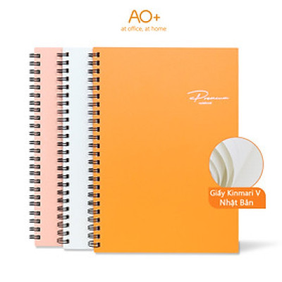 Sổ tay B6 bìa nhựa gáy lò xo 140 trang thương hiệu AO